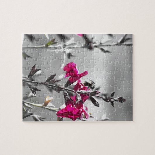 Zwarte en witte bijen legpuzzel (Horizontaal)