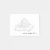  zwarte en witte bijenkorting post-it® notes (Voorkant)