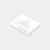 zwarte en witte bijenkorting post-it® notes (Schuin)