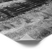 Zwarte en witte bijtende Barn Poster (Hoek)