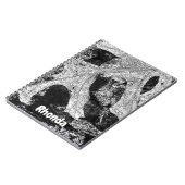 Zwarte en witte bladafbeelding notitieboek (Linkerzijde)