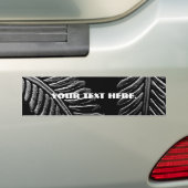 Zwarte en witte bladeren bumpersticker (Op auto)