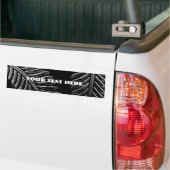 Zwarte en witte bladeren bumpersticker (Op Truck)
