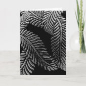 Zwarte en witte bladeren kaart (Voorkant)