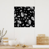 Zwarte en witte bladzijden - Retro 50s Poster (Keuken)