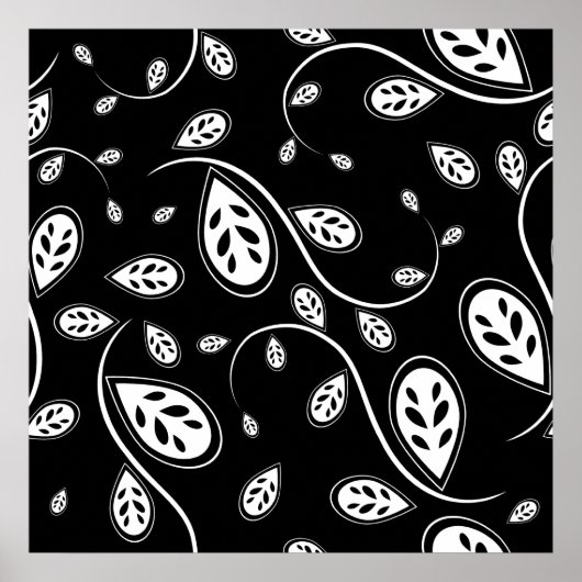 Zwarte en witte bladzijden - Retro 50s Poster (Voorkant)