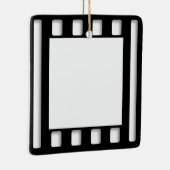 Zwarte en witte blanco film Sjabloon Lijst Keramisch Ornament (Rechts)