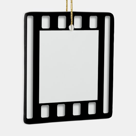 Zwarte en witte blanco film Sjabloon Lijst Keramisch Ornament (Rechts)