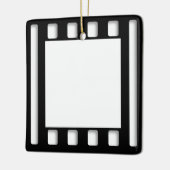 Zwarte en witte blanco film Sjabloon Lijst Keramisch Ornament (Links)