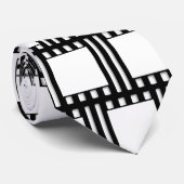 Zwarte en witte blanco film Sjabloon Lijst Stropdas (Opgerold)