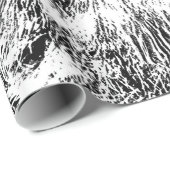 Zwarte en witte blauwe ogen wild tijgergezicht cadeaupapier (Rol Hoek)