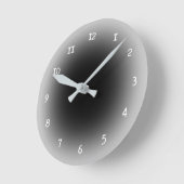 Zwarte en witte blauwvis ronde klok (Hoek)