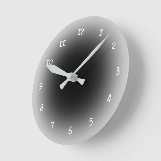 Zwarte en witte blauwvis ronde klok (Hoek)