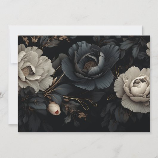 Zwarte en witte bloemen (Voorkant)