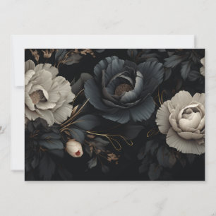 Zwarte en witte bloemen