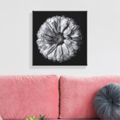 Zwarte en witte bloemen 10 canvas afdruk (Insitu (Woonkamer))