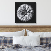 Zwarte en witte bloemen 10 canvas afdruk (Insitu (Slaapkamer))
