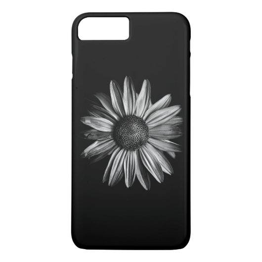 Zwarte en witte bloemen 18 Case-Mate iPhone case (Achterkant)