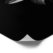 Zwarte en witte bloemen 18 poster (Hoek)