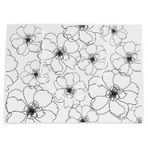 Zwarte en witte bloemen cadeautas