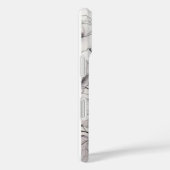 Zwarte en witte bloemen Case-Mate iPhone case (Achterkant / Rechts)