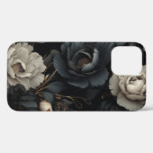 Zwarte en witte bloemen Case-Mate iPhone case (Achterkant (horizontaal))