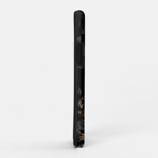 Zwarte en witte bloemen Case-Mate iPhone case (Achterkant/rechts)