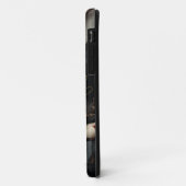 Zwarte en witte bloemen Case-Mate iPhone case (Achterkant/links)