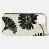 Zwarte en witte bloemen Case-Mate iPhone case (Achterkant (horizontaal))