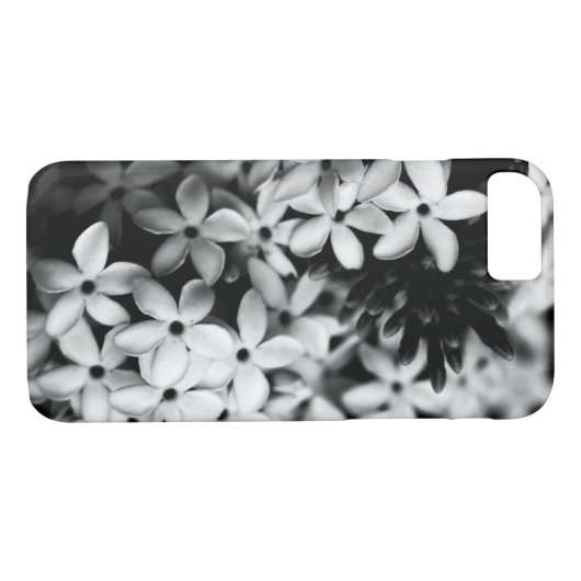 Zwarte en witte bloemen Case-Mate iPhone case (Achterkant (Horizontaal))