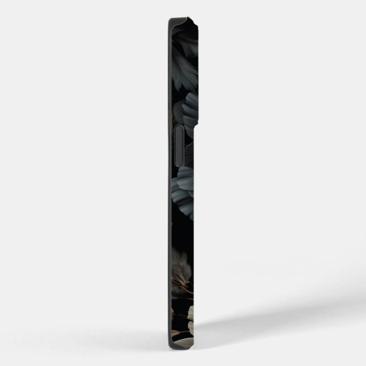 Zwarte en witte bloemen Case-Mate iPhone case (Achterkant / Rechts)