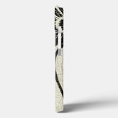 Zwarte en witte bloemen Case-Mate iPhone case (Achterkant / Links)