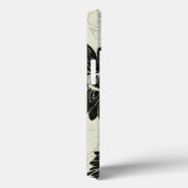 Zwarte en witte bloemen Case-Mate iPhone case (Achterkant / Rechts)