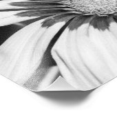 Zwarte en witte bloemen foto afdruk (Hoek)