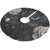 Zwarte en witte bloemen kerstboom rok (Gekanteld)