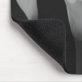 Zwarte en witte bloemen muismat (Hoek)