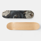 Zwarte en witte bloemen persoonlijk skateboard (Horizontaal)