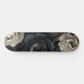 Zwarte en witte bloemen persoonlijk skateboard (Horizontaal)