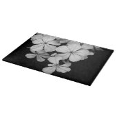 Zwarte en witte bloemen snijplank (Hoek)