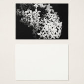 Zwarte en witte bloemen visitekaartje (Voorkant /achterkant)