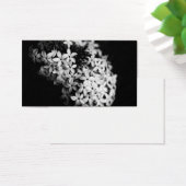 zwarte en witte bloemen visitekaartje (Bureau)