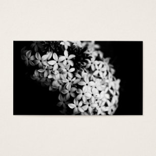 zwarte en witte bloemen visitekaartje