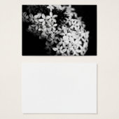 zwarte en witte bloemen visitekaartje (Voorkant /achterkant)