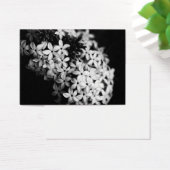 zwarte en witte bloemen visitekaartje (Bureau)