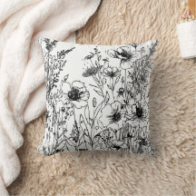 Zwarte en witte bloemen Wildflowers