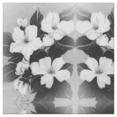 Zwarte en witte bloesems stof (Close Up)