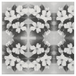 Zwarte en witte bloesems stof