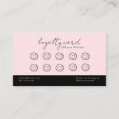 Zwarte en witte Blush roze logo Visitekaartje (Achterkant)