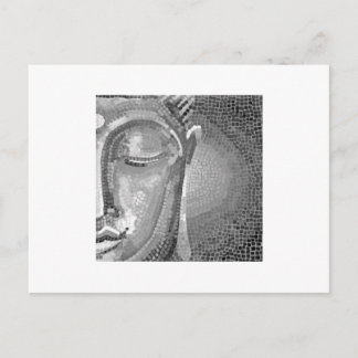 Zwarte en witte boeddha Face Briefkaart