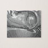 Zwarte en witte boeddha Face Legpuzzel (Horizontaal)